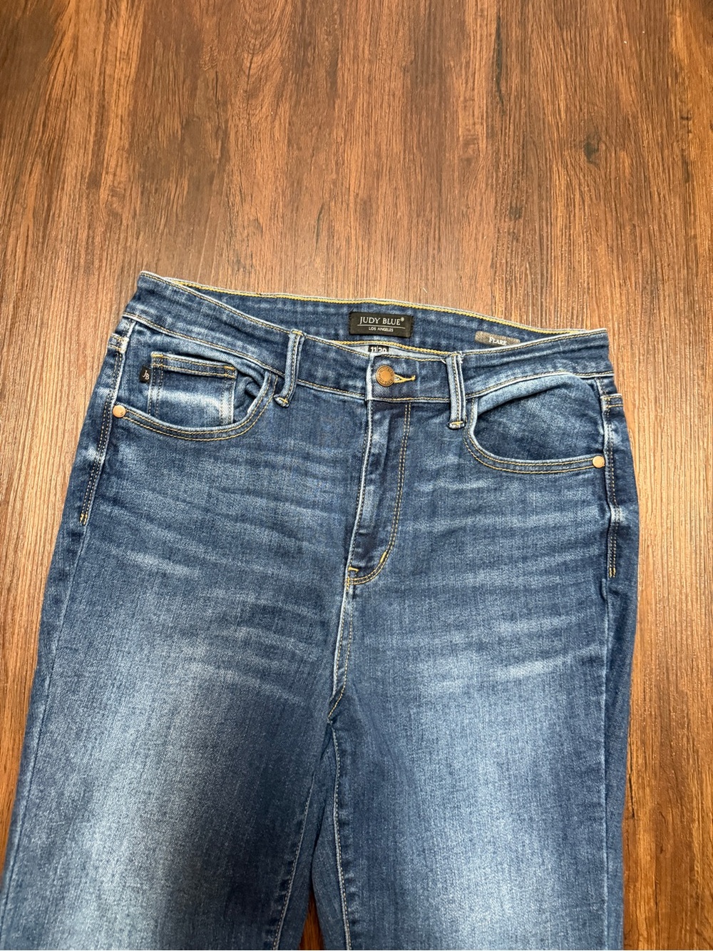 Judy Blue Charlotte Wide Hem Flare Jeans- Boho Festival - Picture 3 of 7